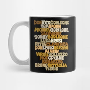 The Godfather: Tribute to the Main Actors of the Classic Mug